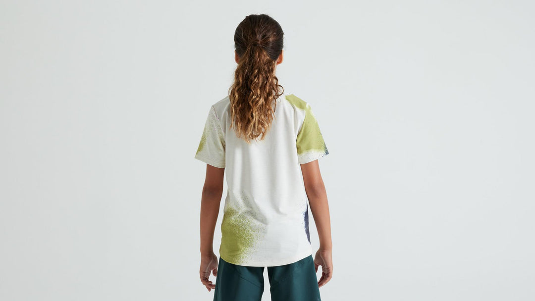 Youth Short Sleeve Trail Jersey Birch White/Multi Spindrift - Mackay Cycles - [product_SKU] - Mackay Cycles