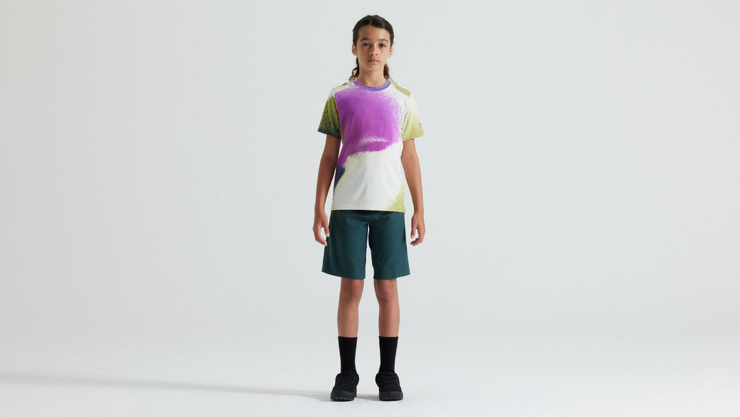 Youth Short Sleeve Trail Jersey Birch White/Multi Spindrift - Mackay Cycles - [product_SKU] - Mackay Cycles