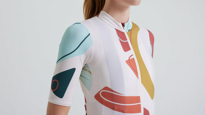 Women's Prime Short Sleeve Jersey Birch White/Multi Gather - Mackay Cycles - [product_SKU] - Specialized