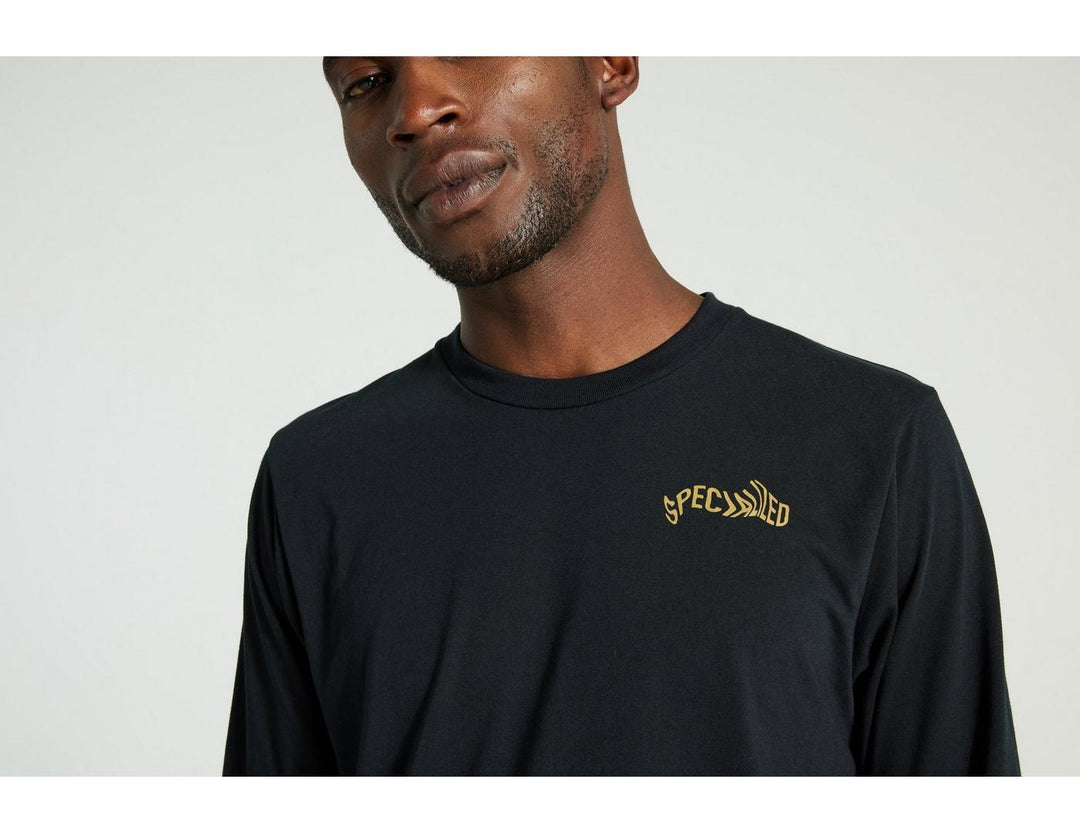 Warped Long Sleeve Tee Black - Mackay Cycles - [product_SKU] - Specialized