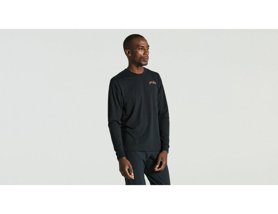 Warped Long Sleeve Tee Black - Mackay Cycles - [product_SKU] - Specialized