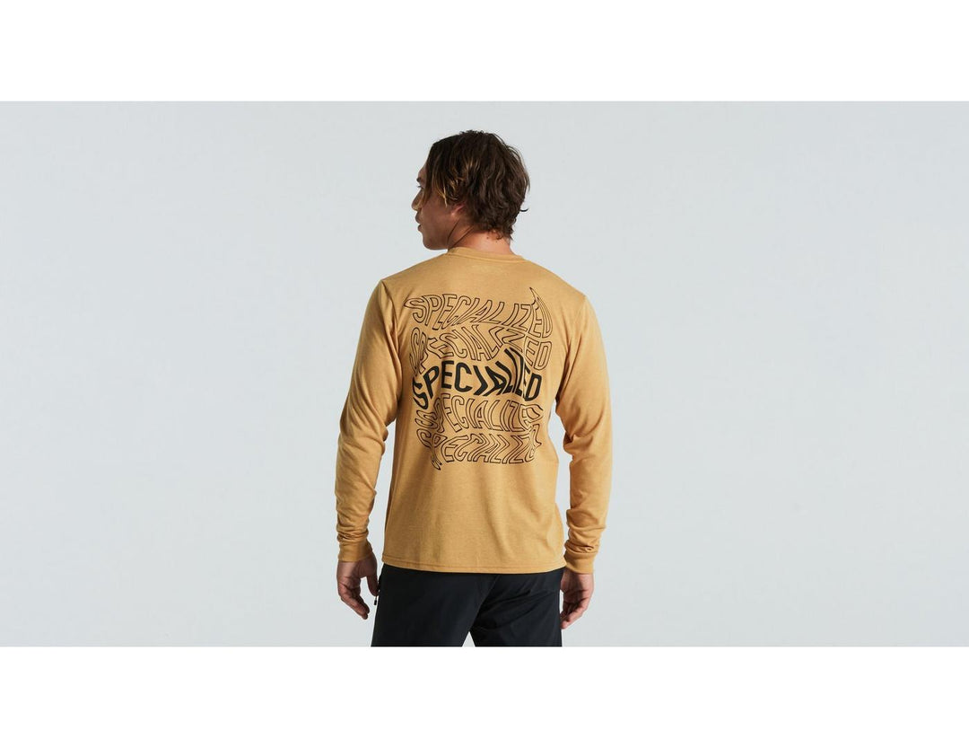 Warped Long Sleeve Tee Harvest Gold - Mackay Cycles - [product_SKU] - Specialized