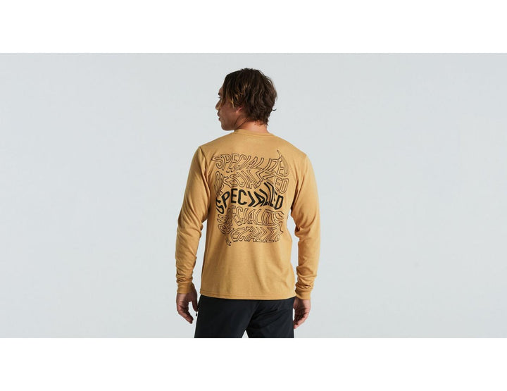 Warped Long Sleeve Tee Harvest Gold - Mackay Cycles - [product_SKU] - Specialized