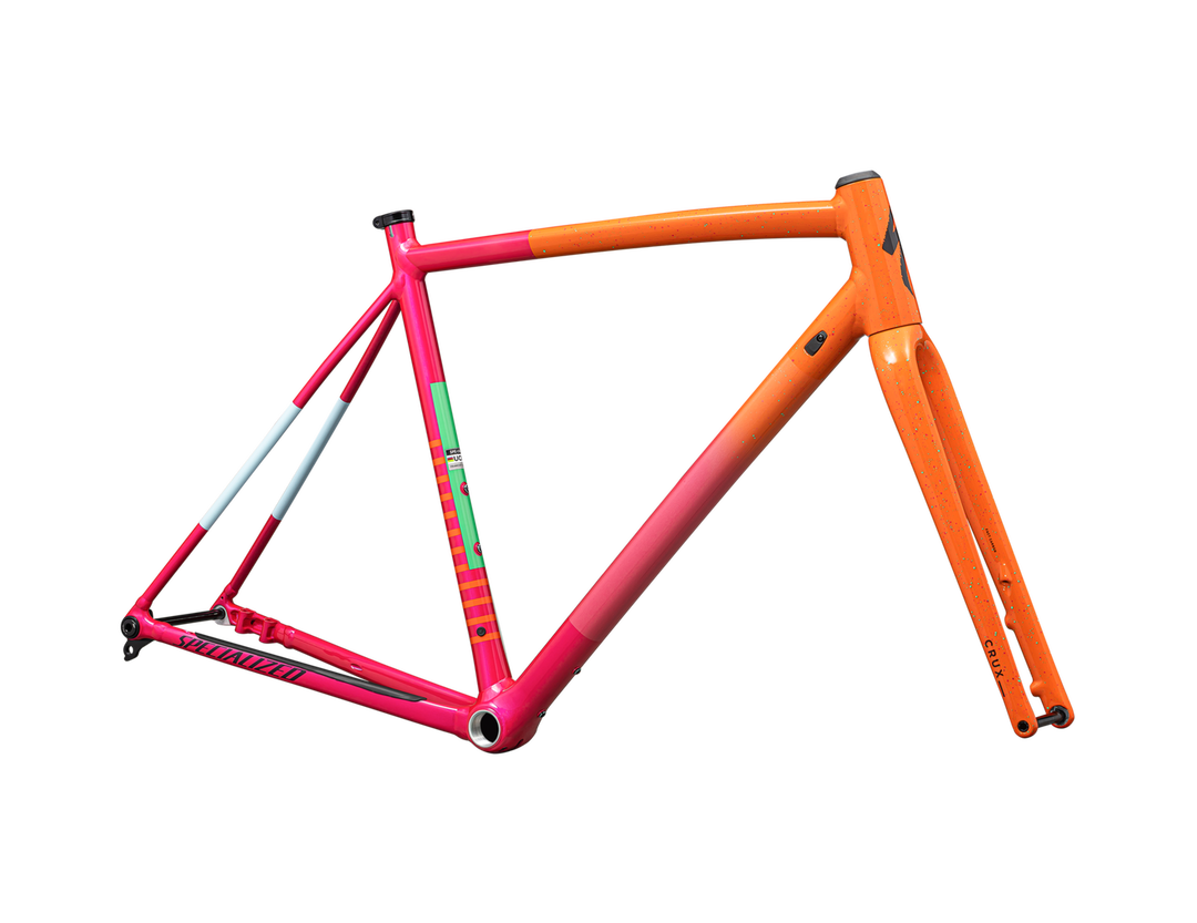 Crux DSW Frameset Gloss Amber Glow / Vivid Pink / Metallic Midnight Shadow / Speckle - Mackay Cycles - [product_SKU] - Specialized