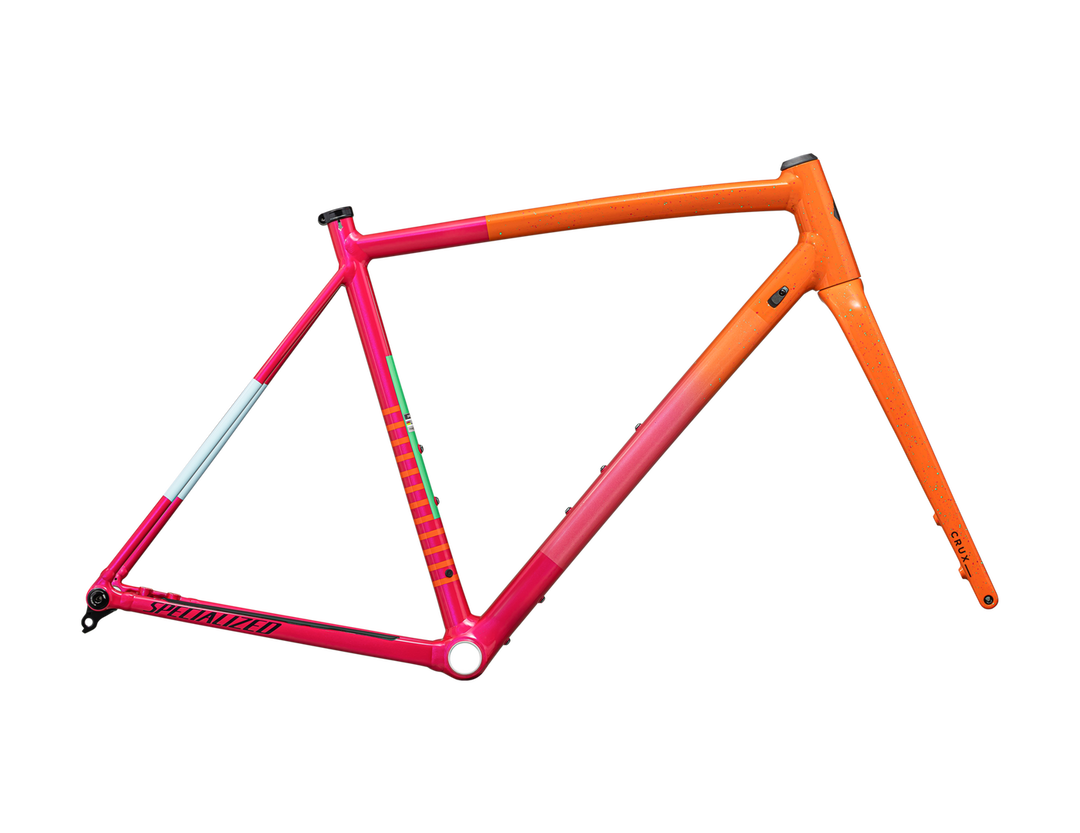 Crux DSW Frameset Gloss Amber Glow / Vivid Pink / Metallic Midnight Shadow / Speckle - Mackay Cycles - [product_SKU] - Specialized