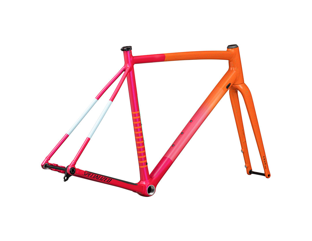 Crux DSW Frameset Gloss Amber Glow / Vivid Pink / Metallic Midnight Shadow / Speckle - Mackay Cycles - [product_SKU] - Specialized