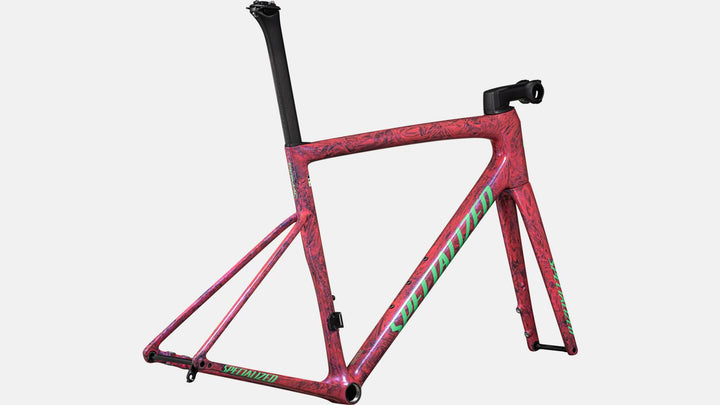 Tarmac SL8 Frameset GLOSS CARBON / METALLIC VIVID PINK STRATA / ELECTRIC GREEN - Mackay Cycles - [product_SKU] - Specialized