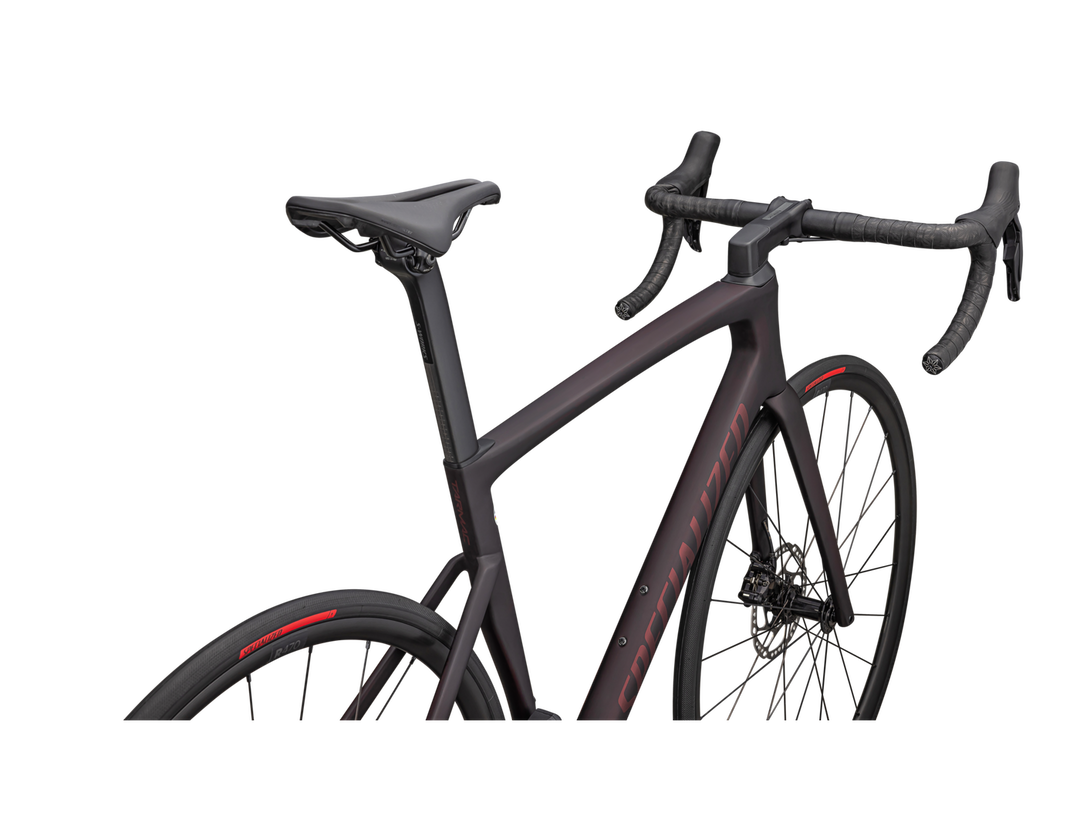 Tarmac SL7 Comp - Shimano 105 Di2 - SATIN RED TINT OVER CARBON / RED SKY - Mackay Cycles - [product_SKU] - Specialized