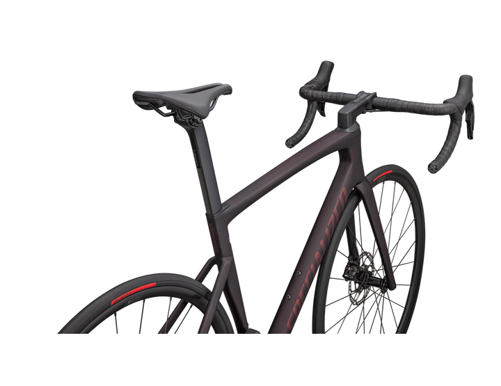 Tarmac SL7 Comp - Shimano 105 Di2 - SATIN RED TINT OVER CARBON / RED SKY - Mackay Cycles - [product_SKU] - Specialized