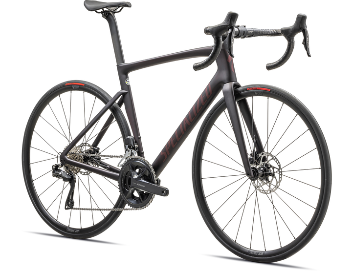 Tarmac SL7 Comp - Shimano 105 Di2 - SATIN RED TINT OVER CARBON / RED SKY - Mackay Cycles - [product_SKU] - Specialized