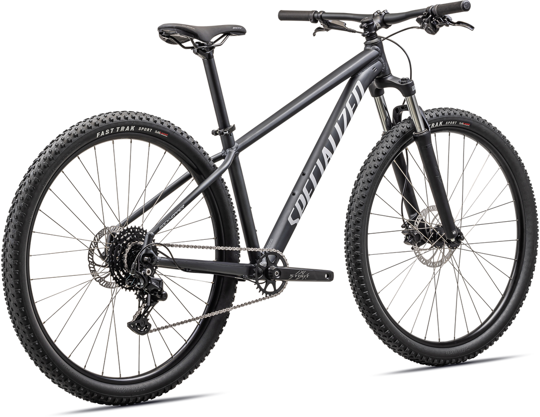 Rockhopper Sport 27.5 SATIN BLACK LIQUID METAL / WHITE - Mackay Cycles - [product_SKU] - Specialized