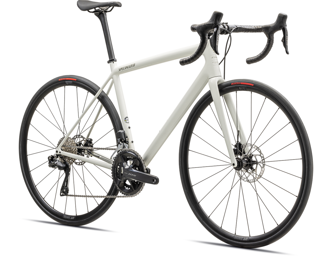 Aethos Comp - Shimano 105 Di2 - GLOSS DUNE WHITE METALLIC SPRUCE - Mackay Cycles - [product_SKU] - Specialized