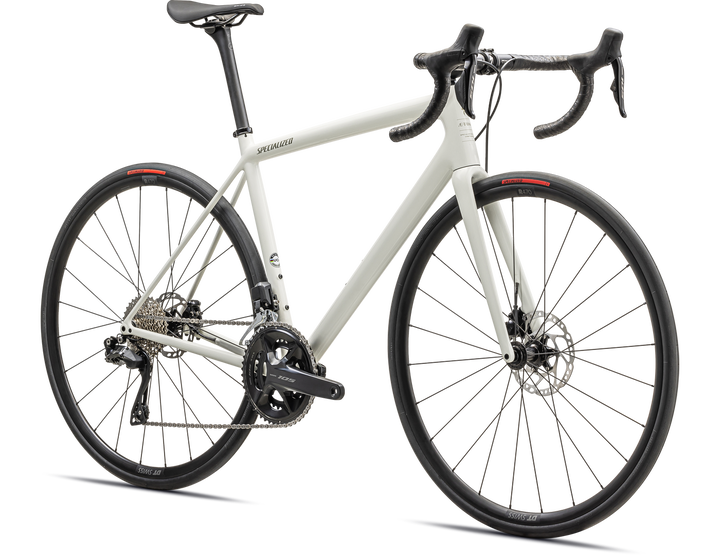 Aethos Comp - Shimano 105 Di2 - GLOSS DUNE WHITE METALLIC SPRUCE - Mackay Cycles - [product_SKU] - Specialized