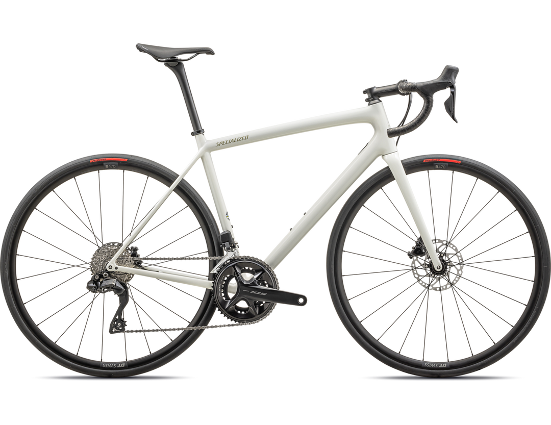 Aethos Comp - Shimano 105 Di2 - GLOSS DUNE WHITE METALLIC SPRUCE - Mackay Cycles - [product_SKU] - Specialized