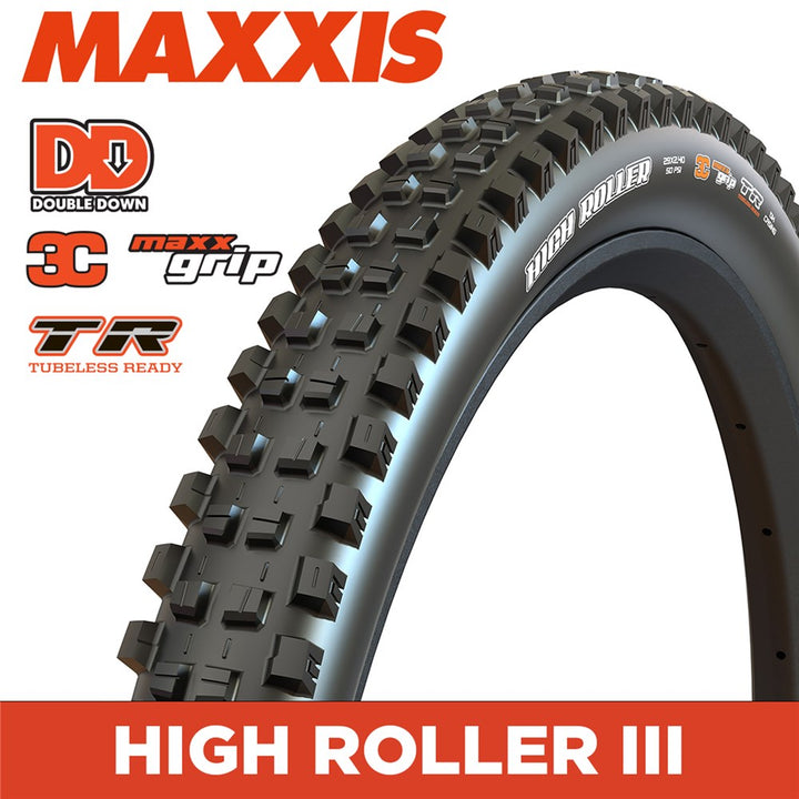 MAXXIS High Roller III - 29 X 2.40 Folding 2x 120 TPI - DD Double Down 3C MaxxGrip TR - Mackay Cycles - [product_SKU] - Maxxis