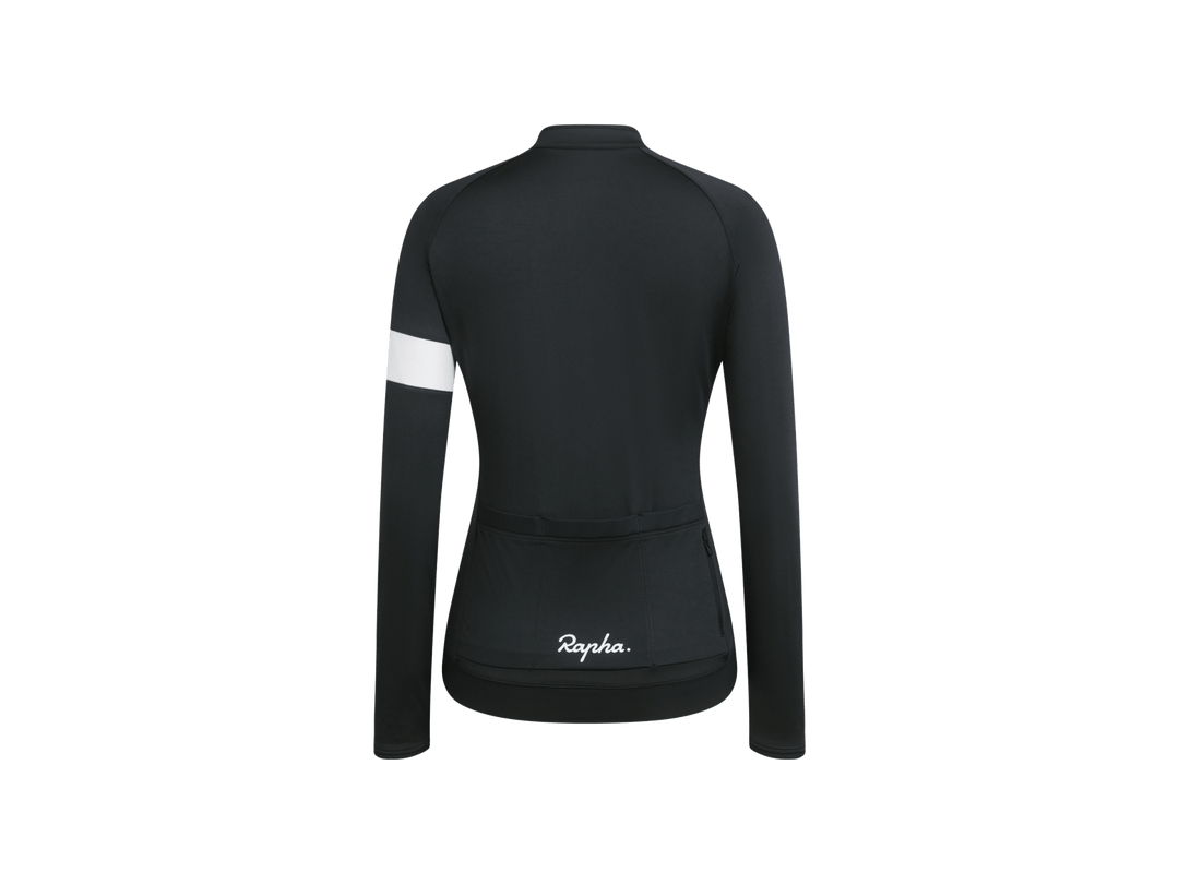 Rapha Women's Core Long Sleeve Cycling Jersey Black - Mackay Cycles - [product_SKU] - RAPHA