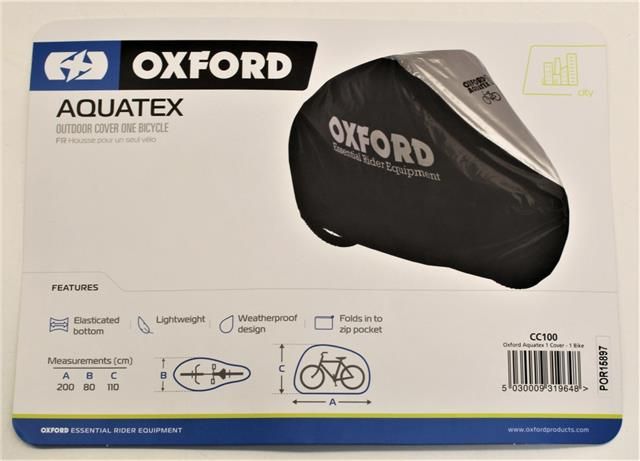 BIKE COVER - Oxford Aquatex - Outdoor Cover, Elasticated Bottom, Lightweight, Waterproof, Design for One Bicycle