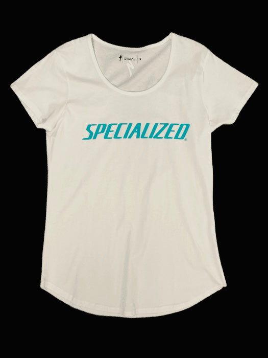 WORDMARK WOMENS TEE WHITE M White Medium - Mackay Cycles - [product_SKU] - Specialized