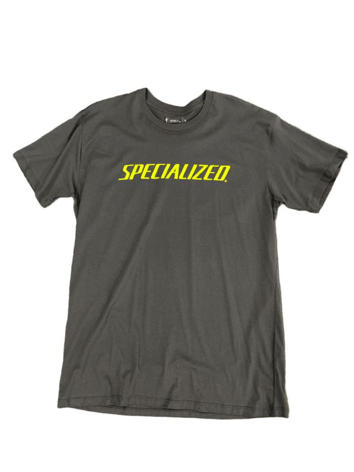 WORDMARK TEE MENS GREY/HYPER - Mackay Cycles - [product_SKU] - Specialized