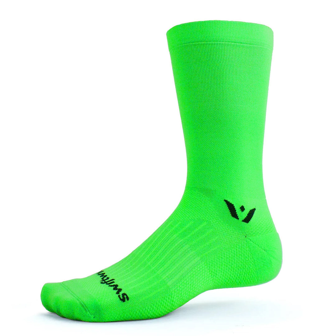 Swiftwick Aspire Seven Lime Green Sock - Mackay Cycles - [product_SKU] - Swiftwick