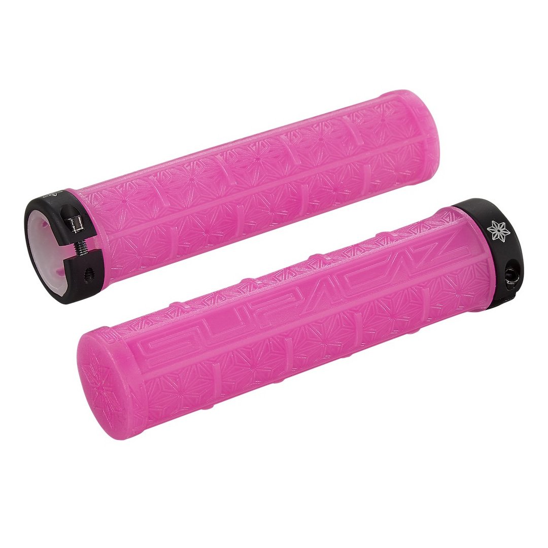 SUPACAZ BAR GRIPS GRIZIP NEON PINK CLEAR - Mackay Cycles - [product_SKU] - SUPACAZ