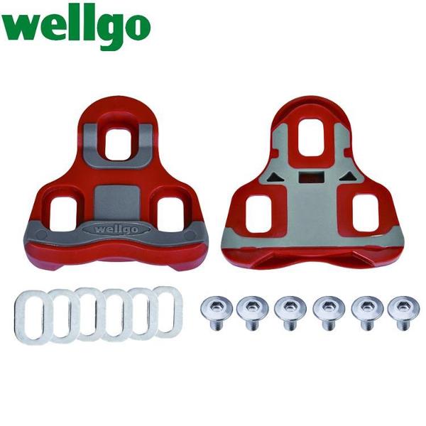 Wellgo Cleat Set RC-7B - 6 Degree Lateral Float - Red -(LOOK) - Mackay Cycles - [product_SKU] - KWT