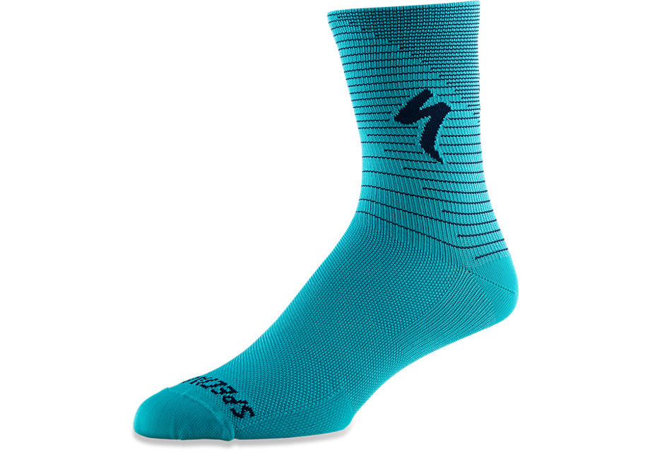 Soft Air Tall Sock Aqa/Cstblu Arrow - Mackay Cycles - [product_SKU] - Specialized