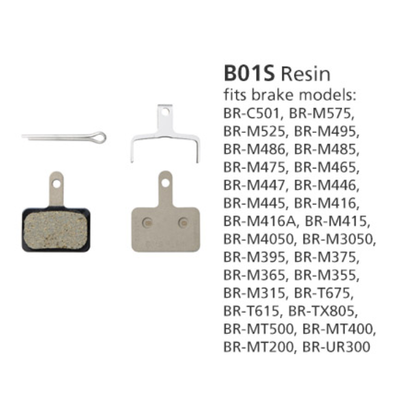 BR-MT400 RESIN PADS & SPRING B01S - Mackay Cycles - [product_SKU] - Shimano