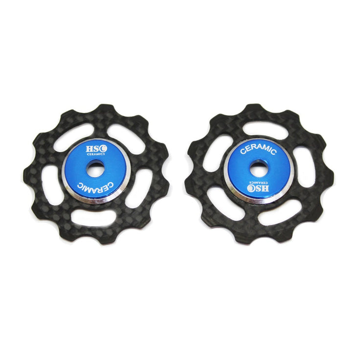 Ceramic Jockey Wheel Set - 11T Carbon Fibre Wheels - Mackay Cycles - [product_SKU] - HSC