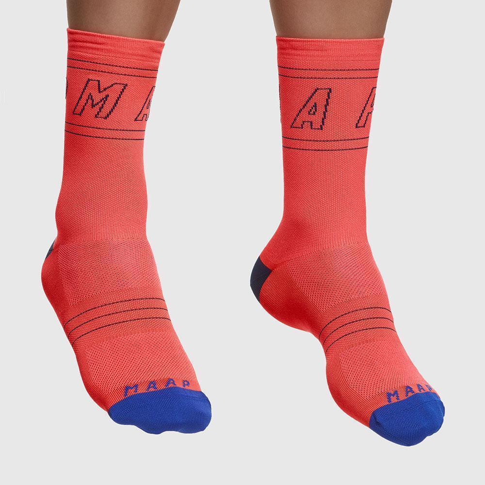 OUTLINE SOCK, CORAL, Small /  Medium - Mackay Cycles - [product_SKU] - MAAP