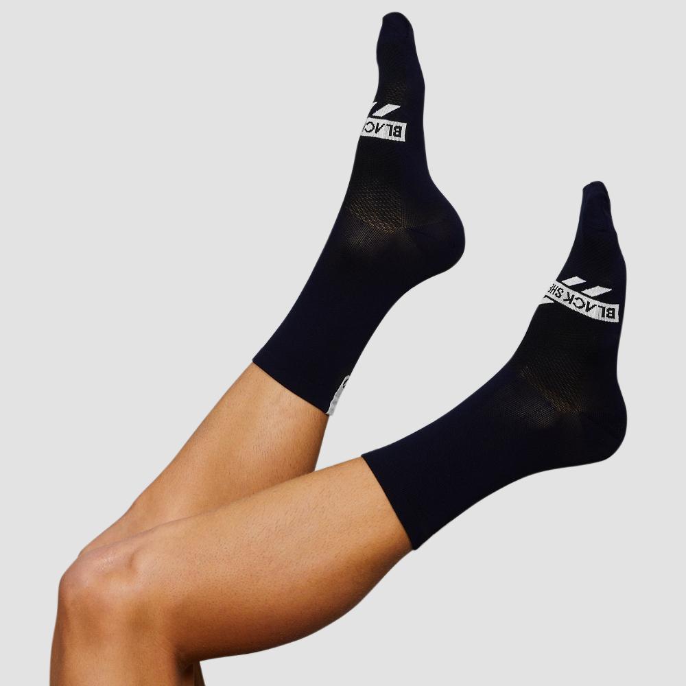 TC19 Block Sock - Navy - Mackay Cycles - [product_SKU] - Black Sheep