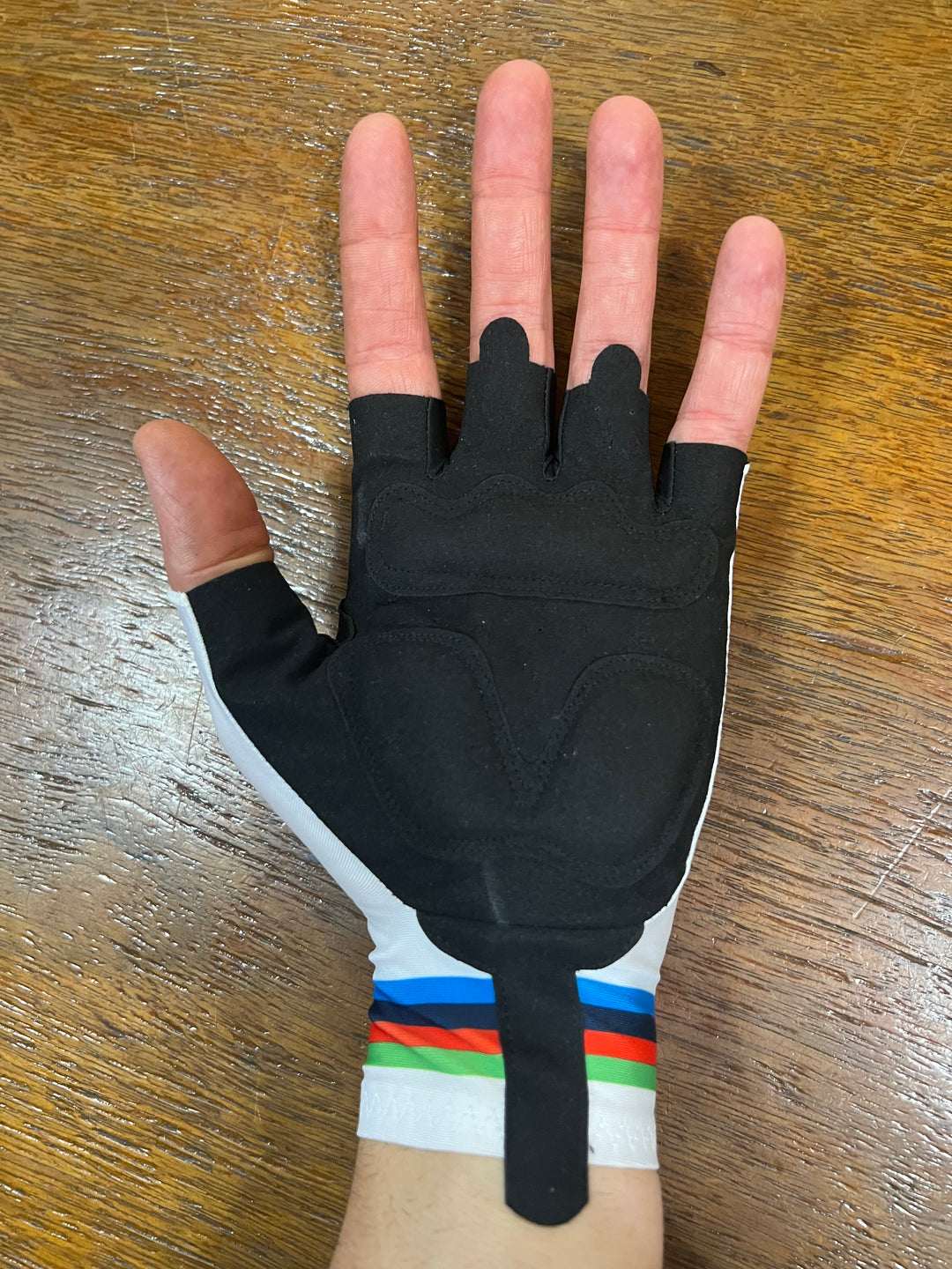 Short Finger TT Cycling Gloves White - Mackay Cycles - [product_SKU] - Mackay Cycles