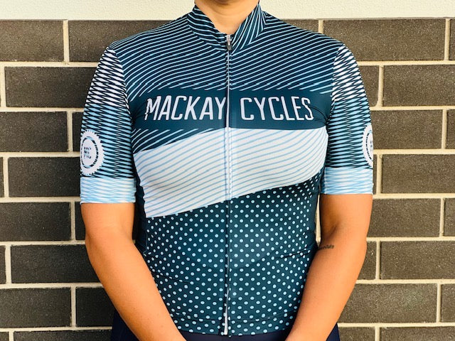 Stripped Teal Mackay Cycles Jersey - Mackay Cycles - [product_SKU] - Nalini